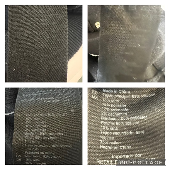 Sandro Paris Black Wool Ashton Varsity Cardigan – Logo & Love Detail Fits S / M - Picture 11 of 12